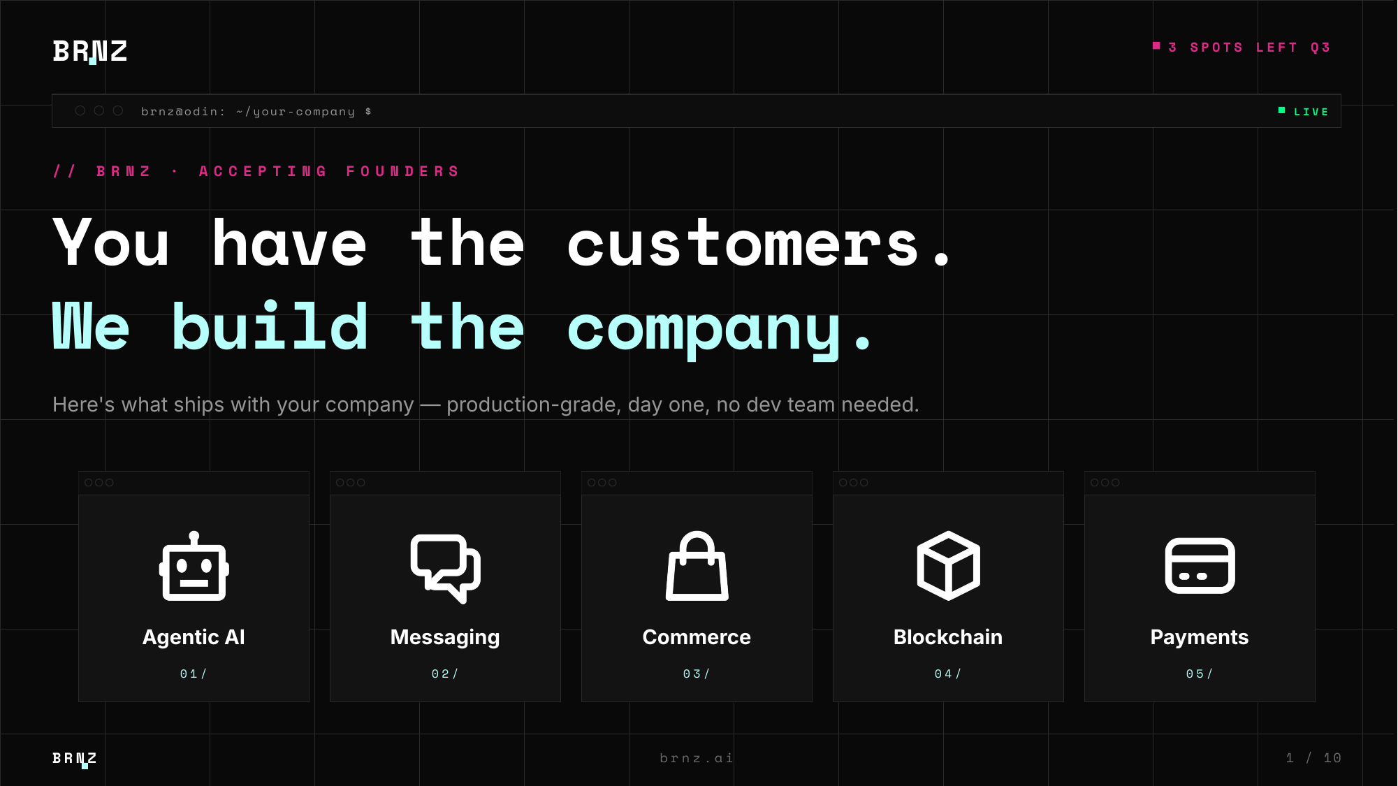 BRNZ Founder Deck preview